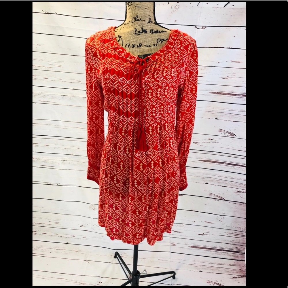 Free People Red Bohemian Dress
